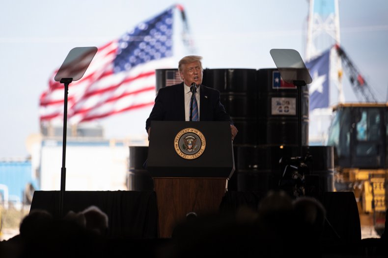 President Donald Trump in West Texas