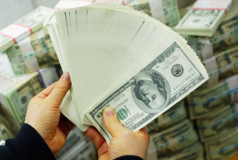Stack of U.S. bank notes