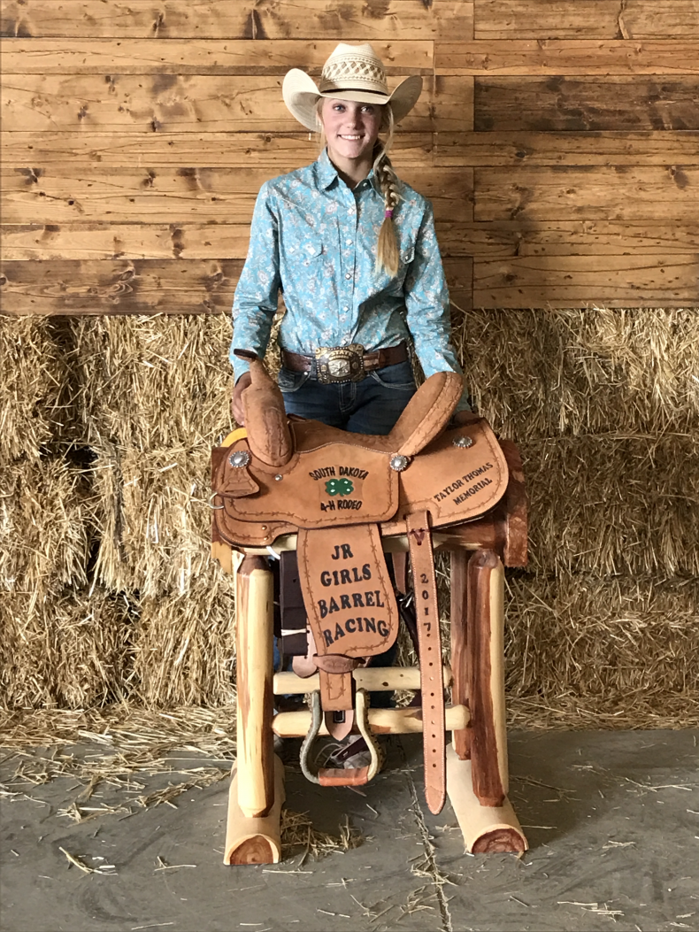 Bridget with saddle South Dakota