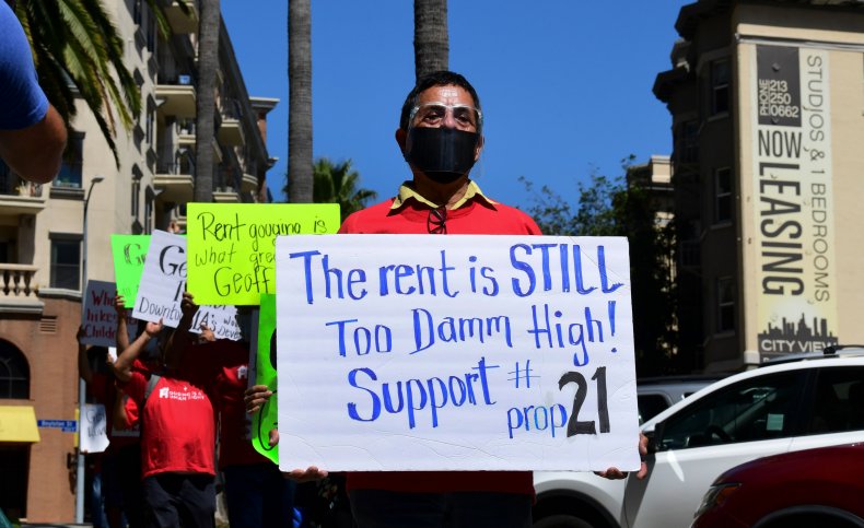 Rent protest. Rent protest.