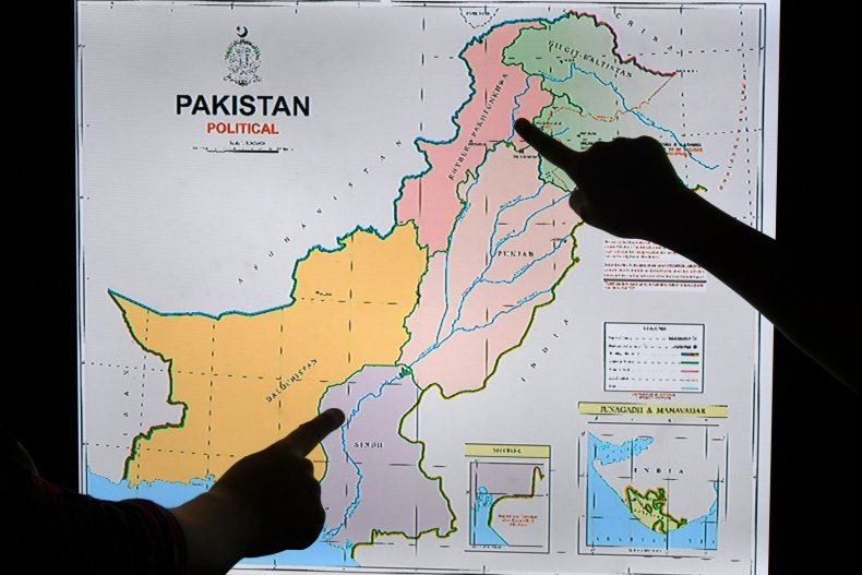 pakistan, india, new. political, map, kashmir