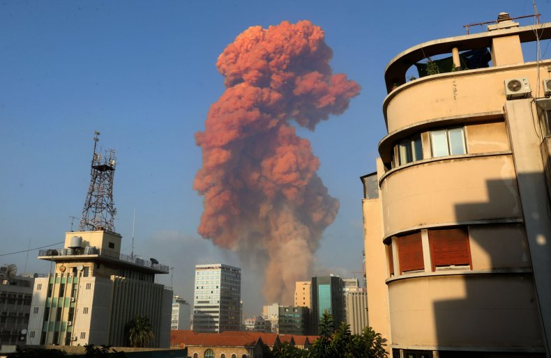 beirut explosion, getty, lebanon, nitrogen dioxide