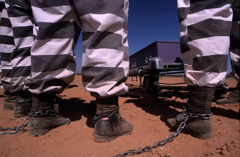 Prisoners in chains