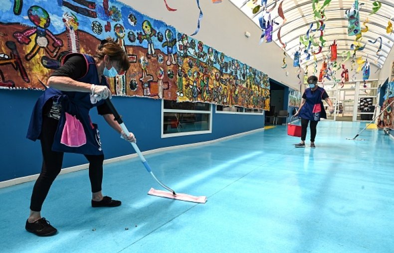 Disinfecting a School