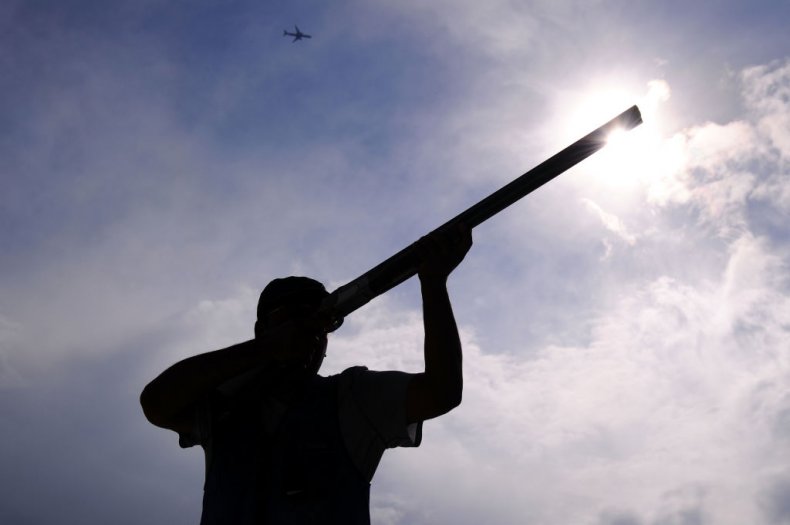 Shotgun being fired