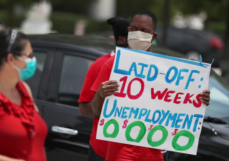 Unemployed Workers Protest in Florida 