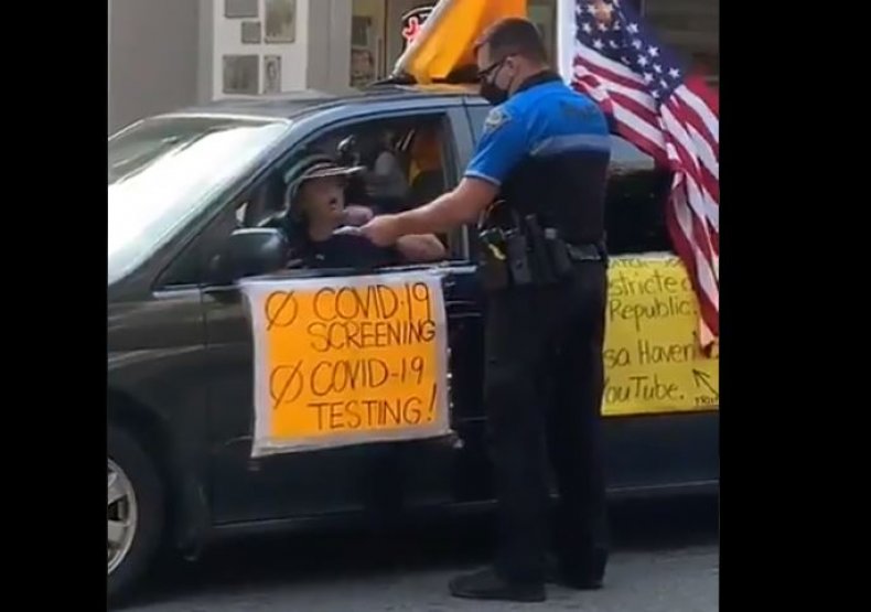anti-masker pulled over greenville