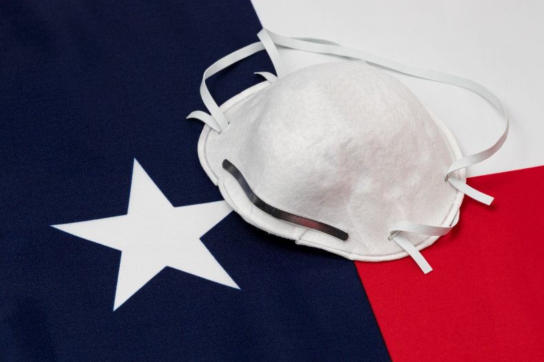 Mask and Texas Flag