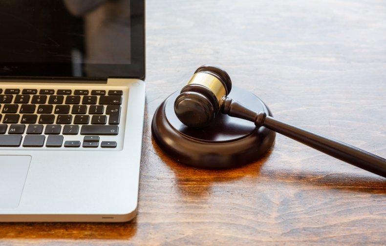 Laptop and Gavel