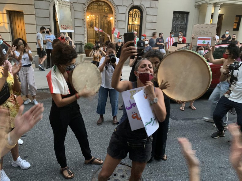Lebanese protest in New York