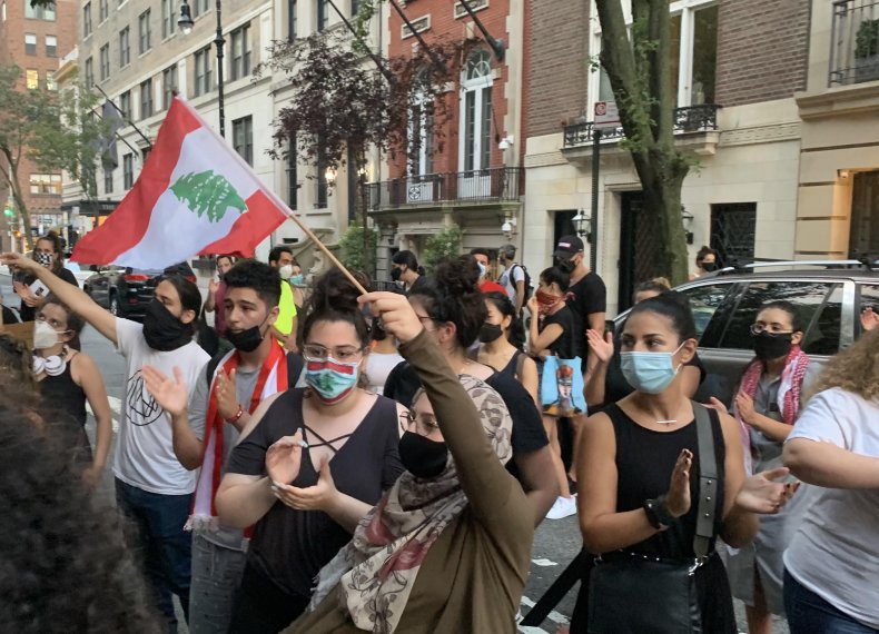 Lebanese protest in New York