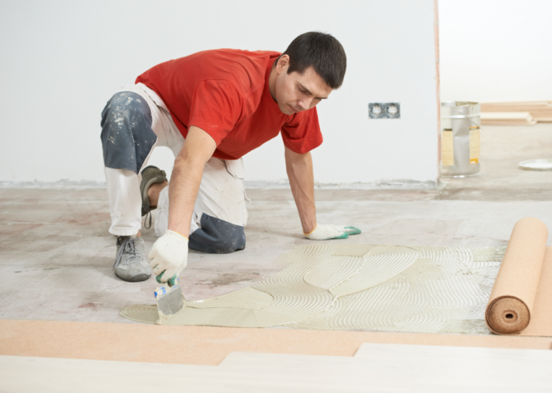 #13. Floor layers, except carpet, wood, and hard tiles
