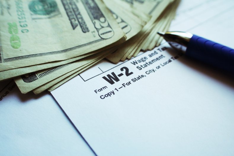 W-2 Form and Cash