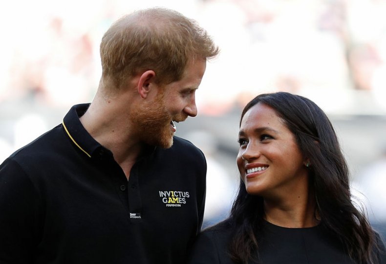 Prince Harry and Meghan Markle at Baseball