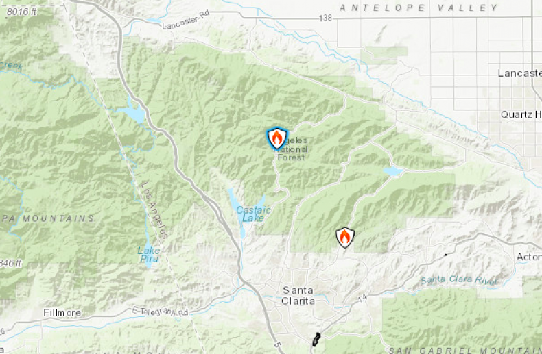 Lake fire map
