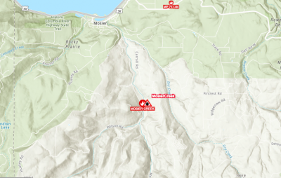 Mosier Wildfire Map Mosier Wildfire Map