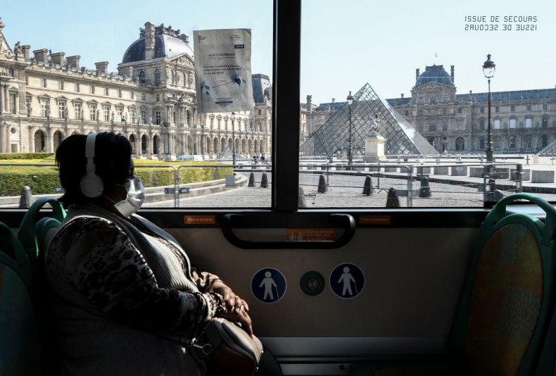 Paris, France, bus, April 2020