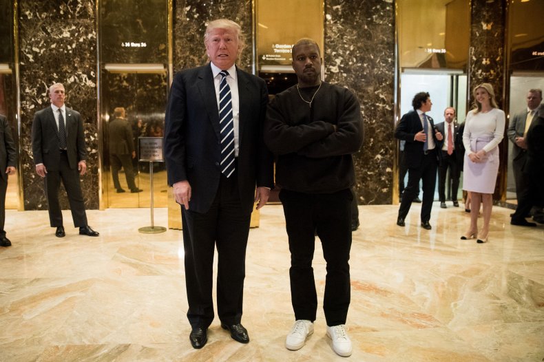 U.S. President Donald Trump and Kanye West