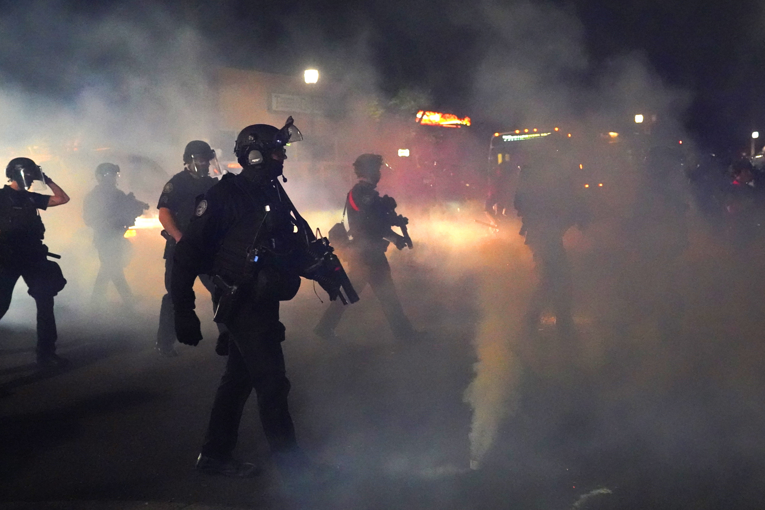 Portland Police Jump On Protester Shield Line and Start Swinging Batons ...