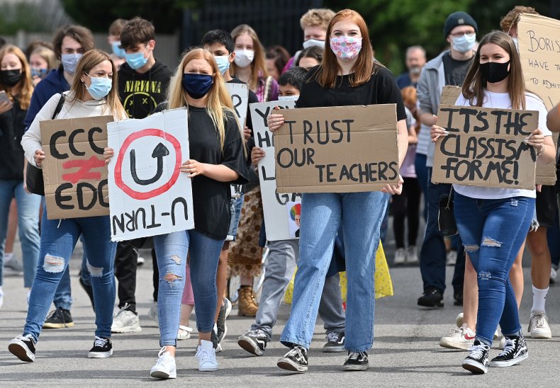 Exam results u-turn England