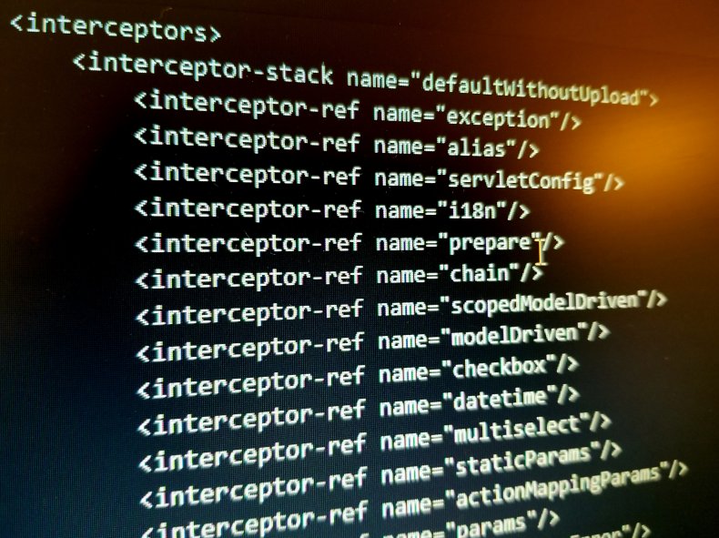 Close-up of computer code