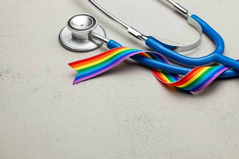 LGBTQ Flag and Stethoscope