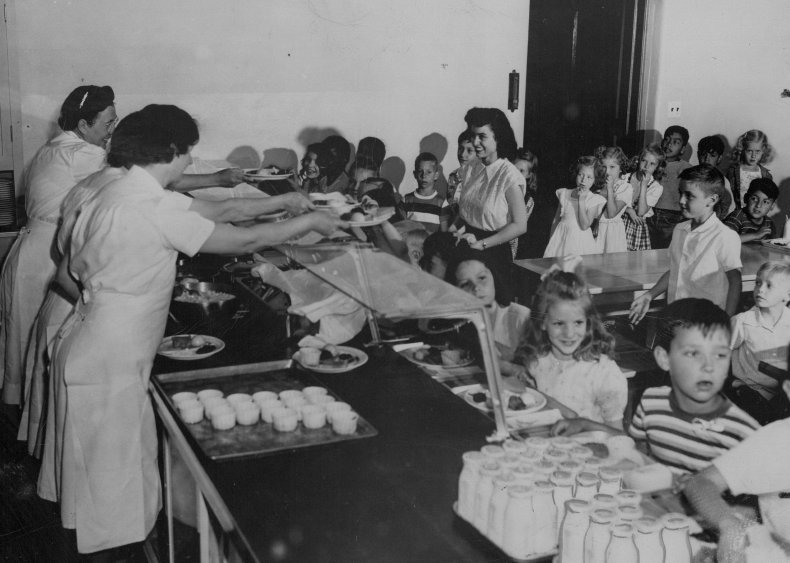 1946: Free lunch becomes available in schools