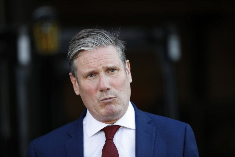 Labour leader Keir Starmer in Peterborough, England