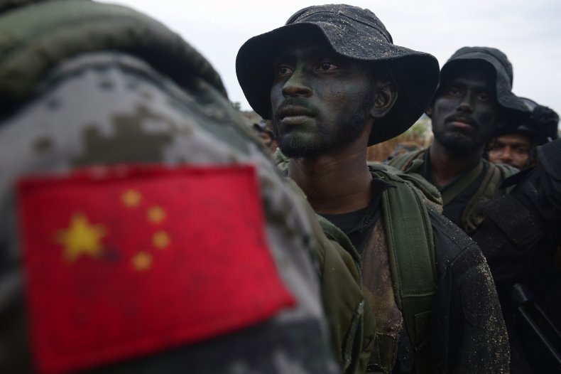 china, sri, lanka, military, exercises