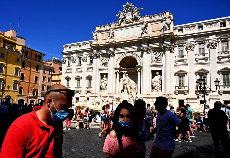 Trevi fountain Rome Italy August 2020