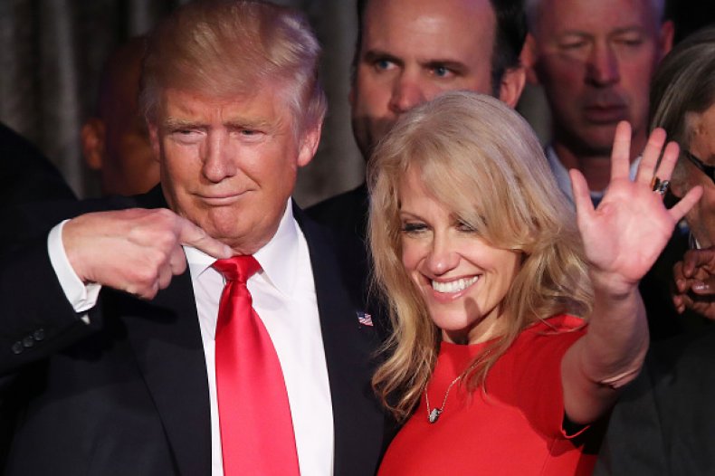 Kellyanne Conway and Donald Trump