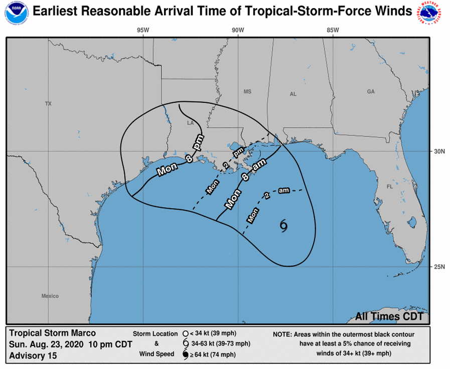 Tropical Storms Marco And Laura Path, Tracker As Hurricane Likely To ...