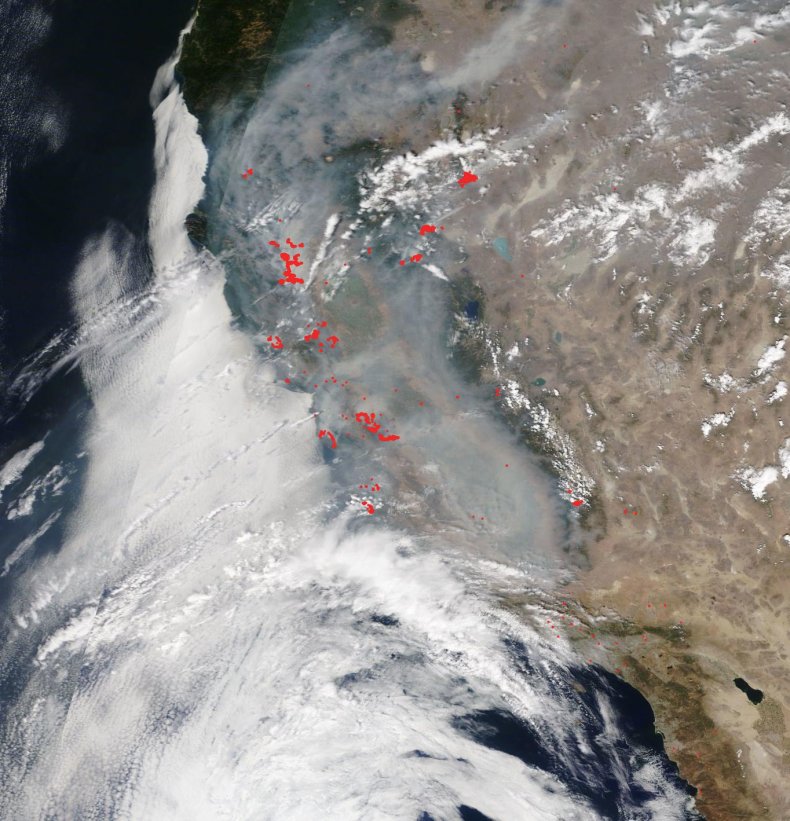 NASA california smoke