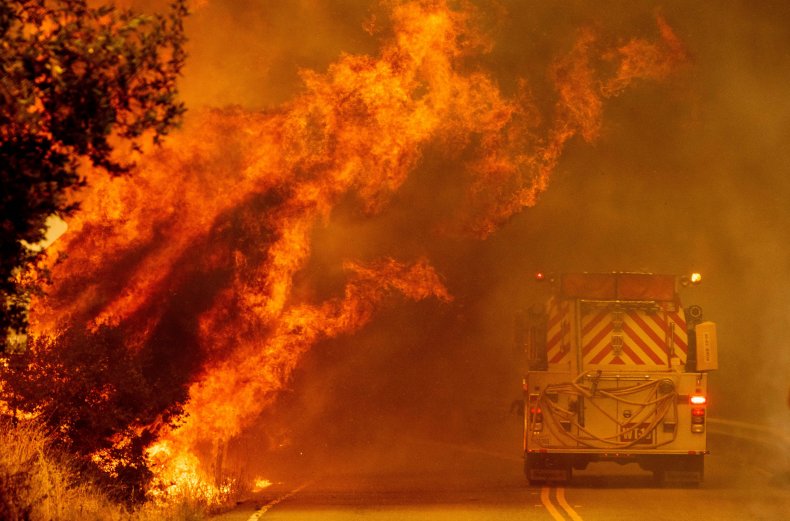 Hennessey Fire California August 2020