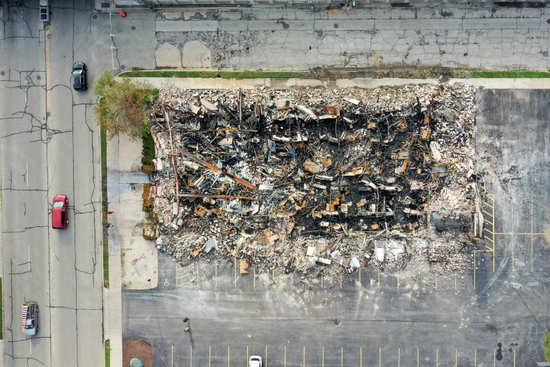 Fire Destroys Building