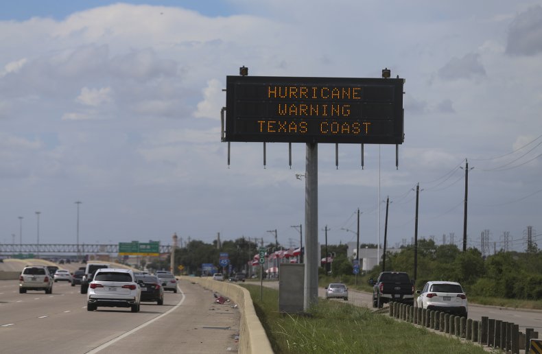 Hurricane Laura Warning Texas