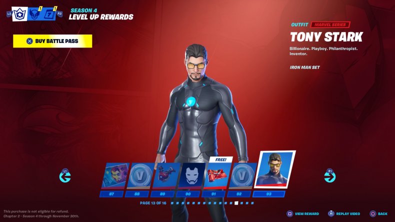 fortnite tony stark