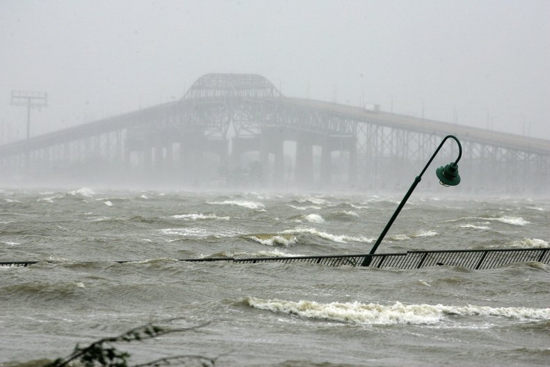 Lake Charles, Louisiana, bridge, September 2005