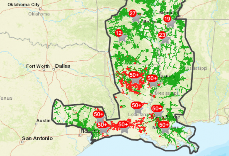 Oklahoma City Power Outage Map Entergy Power Outage Map As Hurricane Laura Leaves Thousands in 