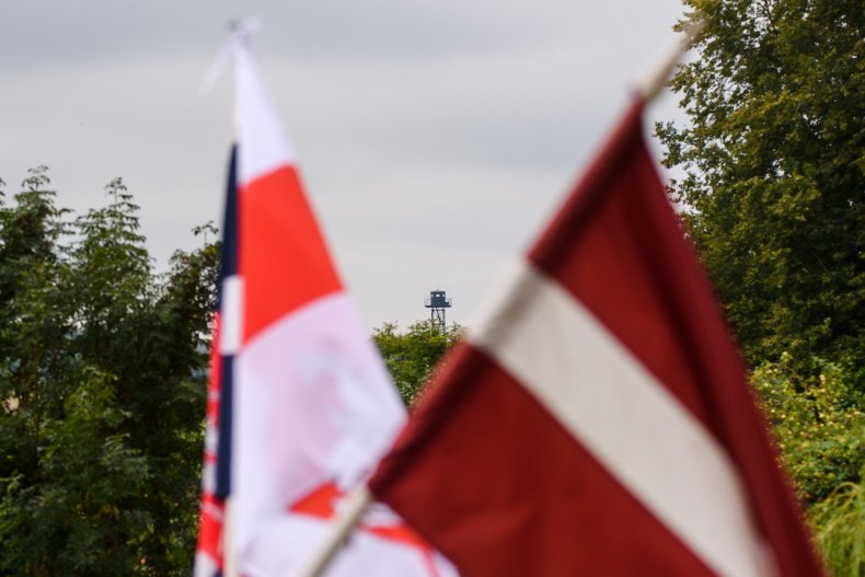 belarus, latvia, border, guard, flags