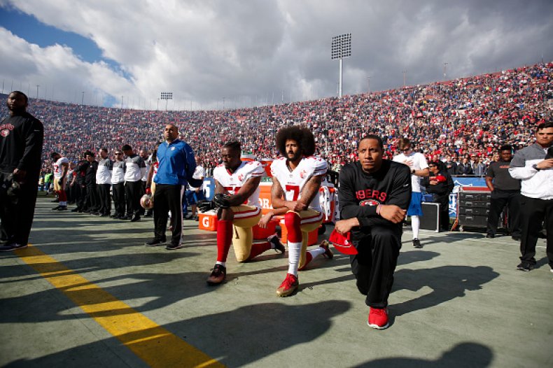 Colin Kaepernick kneeling