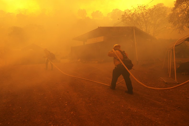 LNU Lightning Complex Fire California August 2020