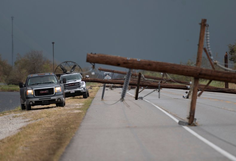 Hurricane Laura Power Lines