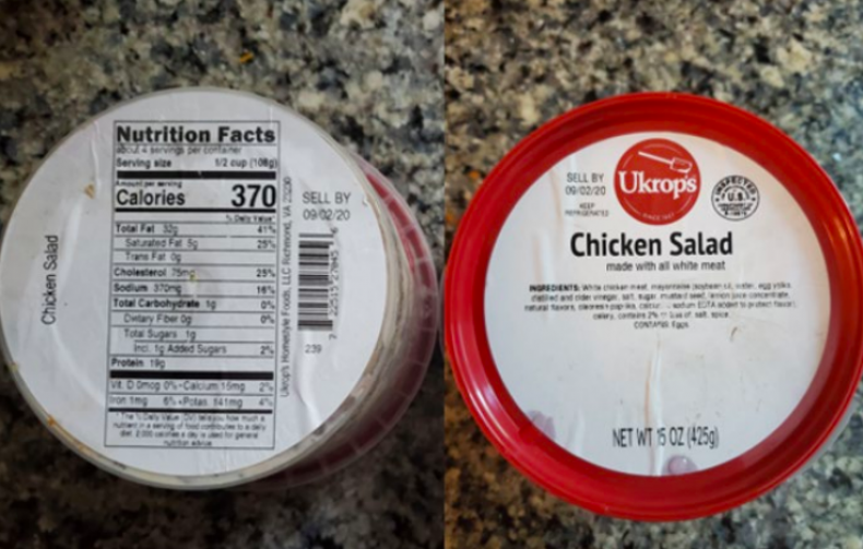 Ukrops Chicken Salad Recall