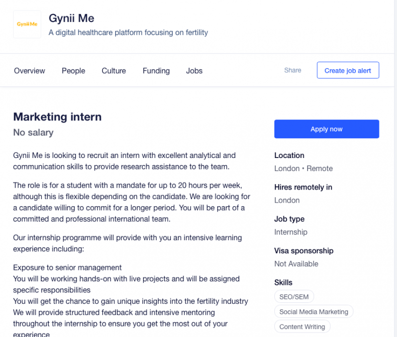 unpaid Internship 2