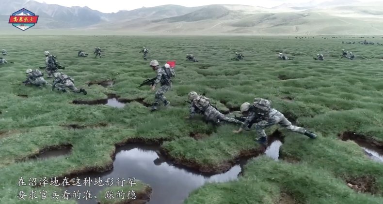 china, peoples, liberation, army, tibet, drills
