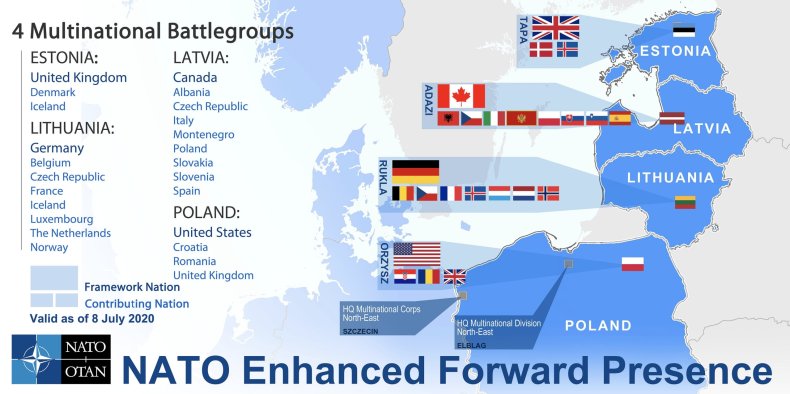 nato, enhanced, forward, presence, map