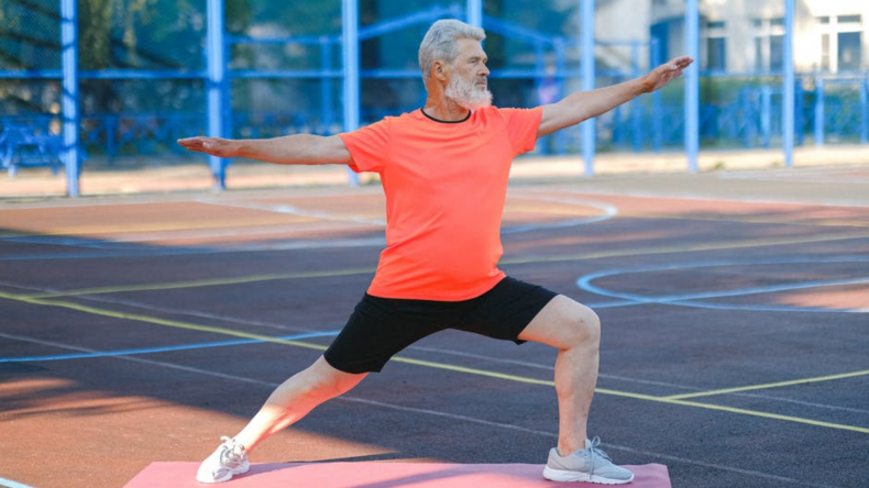 Senior man exercising Senior man exercising