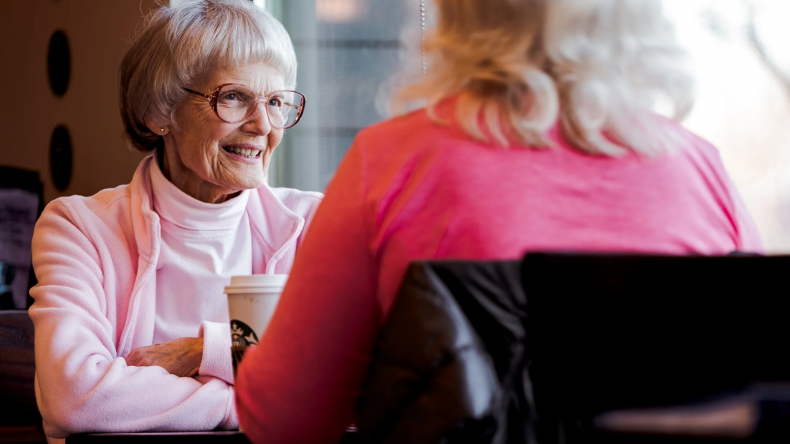 Seniors having coffee Seniors having coffee