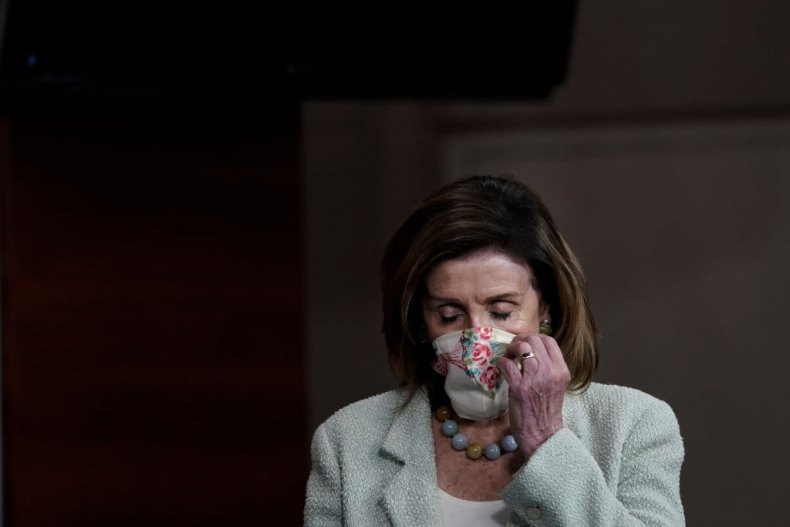 Speaker Nancy Pelosi Wearing a Face Mask